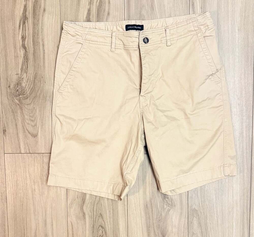Lucky Brand Men's Khaki Chino Shorts Size 36
